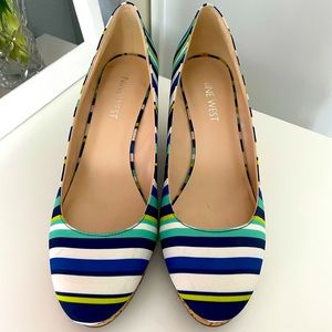 Nine West Iwondero size 6.5M cork wedge shoe
